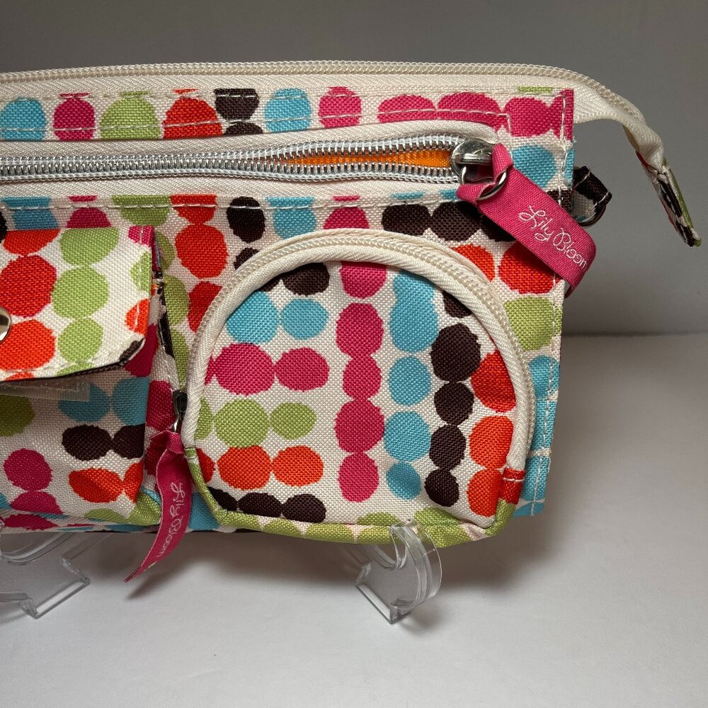 Lily Bloom Wristlet Wallet Multi Color Dots - image 4